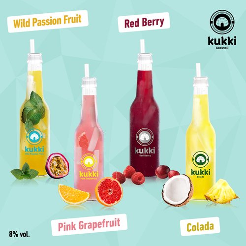 Bottles of kukki cocktails 8% – Quality Europe products